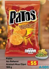 PATOS ACI BAHARAT AROMALI MISIR CİPSİ 185 G fiyat ve kampanya bilgisi